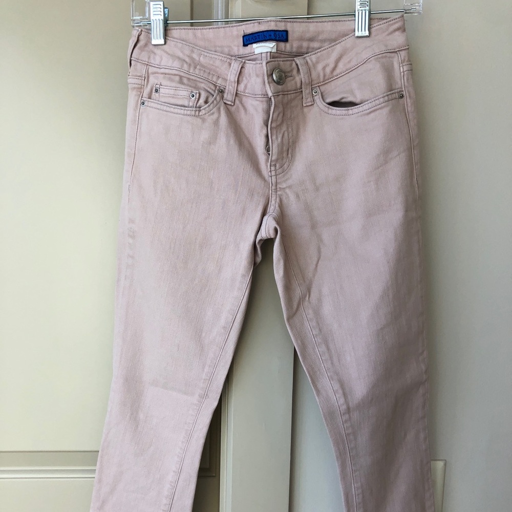 Martin + Osa Slim Fit Jeans. Shell Pink. Size 25